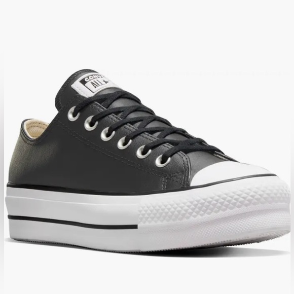 Converse Shoes - Converse Chuck Taylor All Star Lift Low Black Leather Sneaker, Men 6.5/Women 8.5